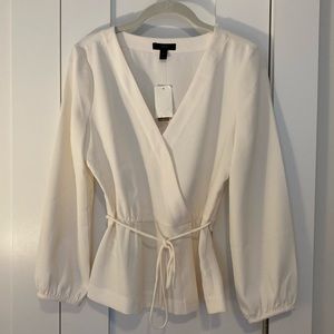 NWT JCrew Faux Wrap Top Sz 4